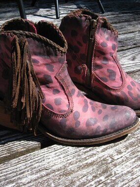 Liberty Black fringe ankle boots